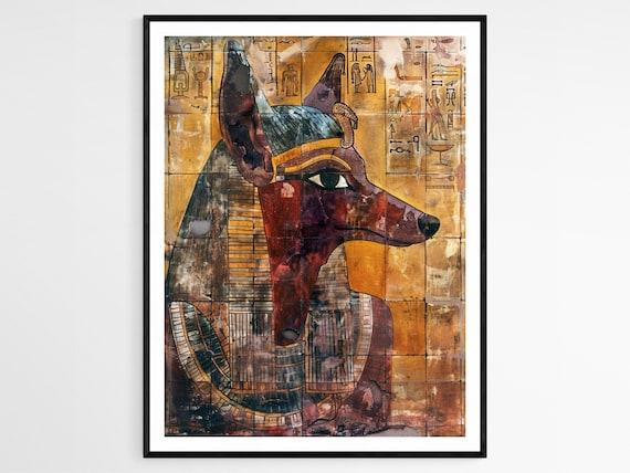 <b>Egyptian</b> Mythology <b>Art</b> Print Anubis & Horus <b>Ancient</b> Gods, Cultural ...